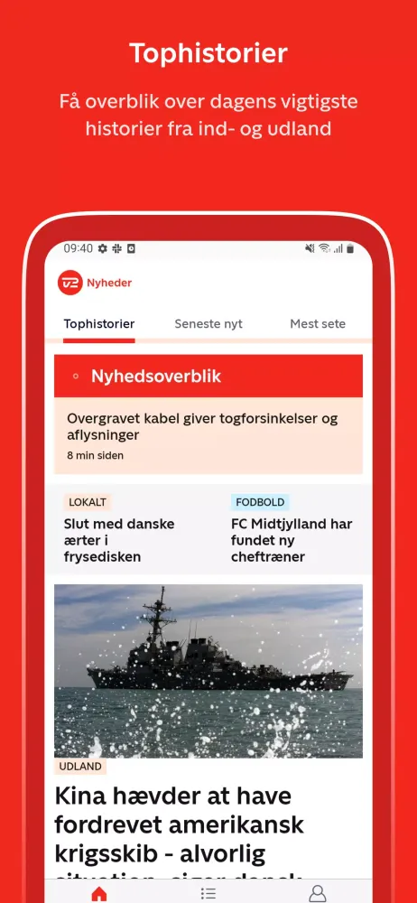 TV 2 Nyheder應用截圖