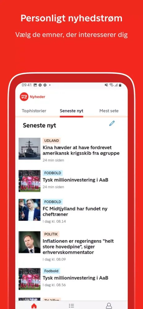 TV 2 Nyheder應用截圖