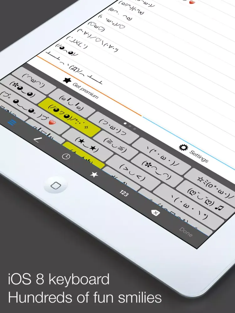 Kaomoji-Keyboard iPad 应用截图