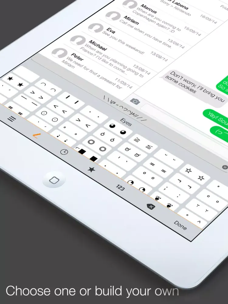 Kaomoji-Keyboard iPad 应用截图
