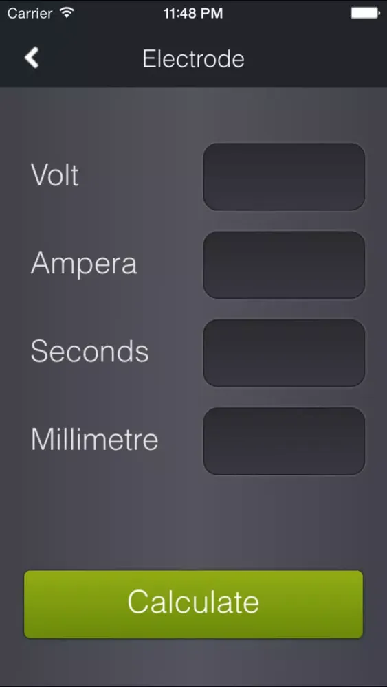 Heat Input Calculator for welding 스크린샷