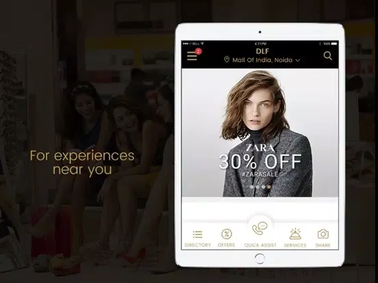 Tangkapan skrin DLF Malls Lukout iPad 