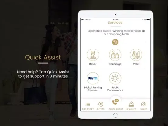 Tangkapan skrin DLF Malls Lukout iPad 
