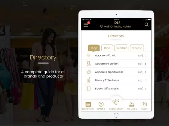 Tangkapan skrin DLF Malls Lukout iPad 