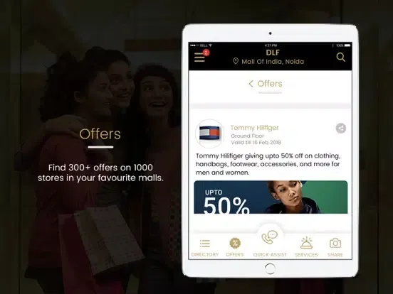 Tangkapan skrin DLF Malls Lukout iPad 
