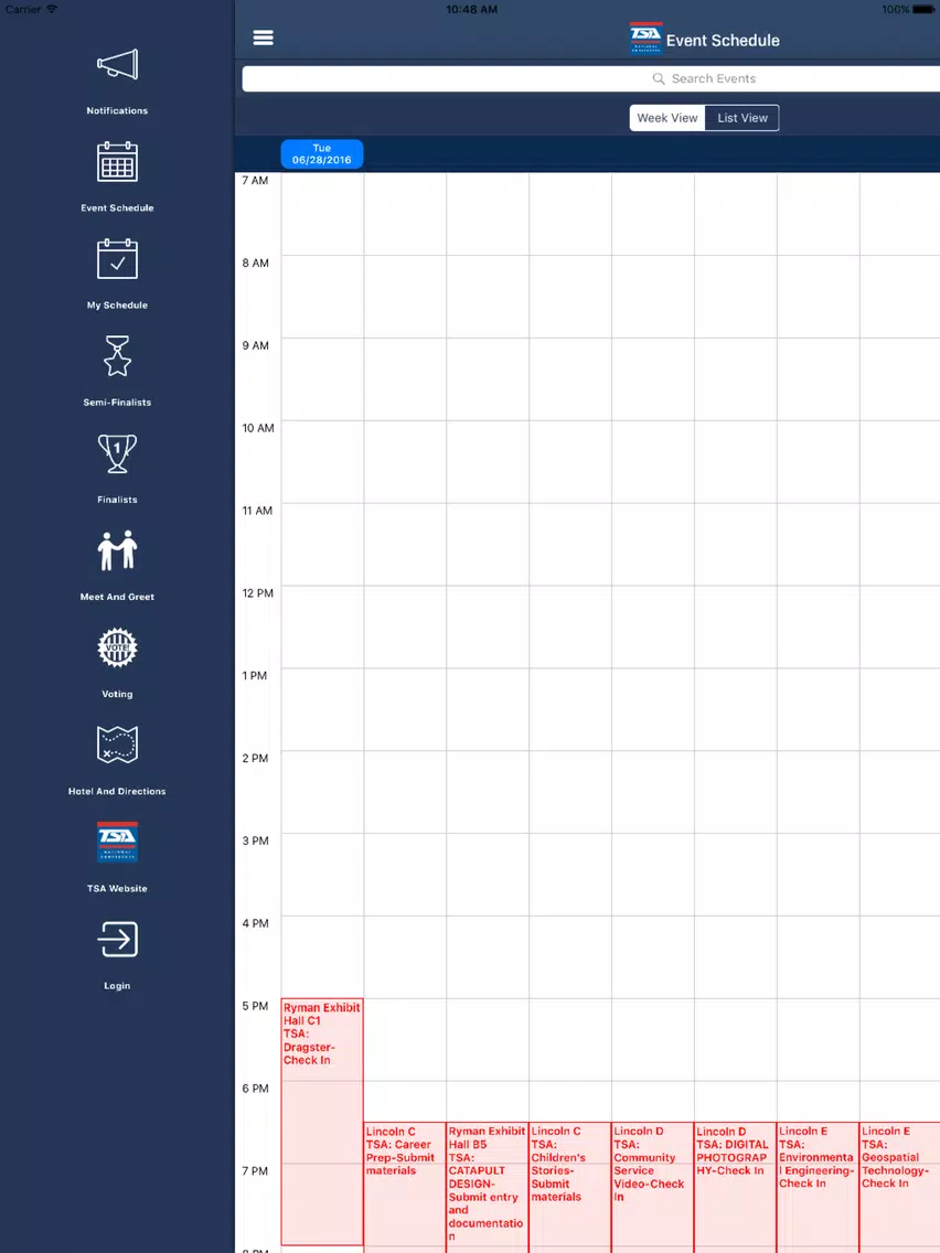 تصاویر TSA Mobile Schedule iPad 