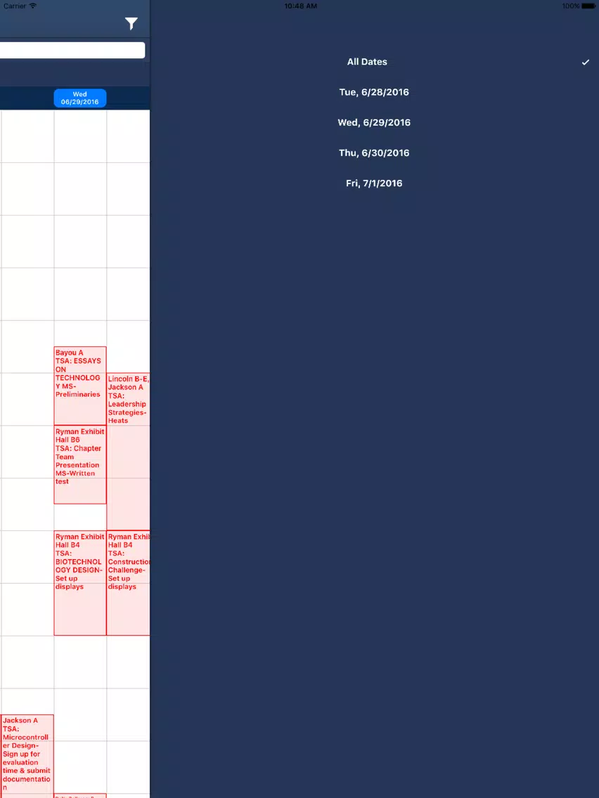 تصاویر TSA Mobile Schedule iPad 