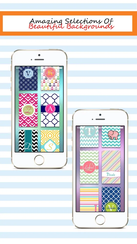 Screenshot di Designer Monogram Lite - Beautiful Custom Theme Wallpaper & Background Maker