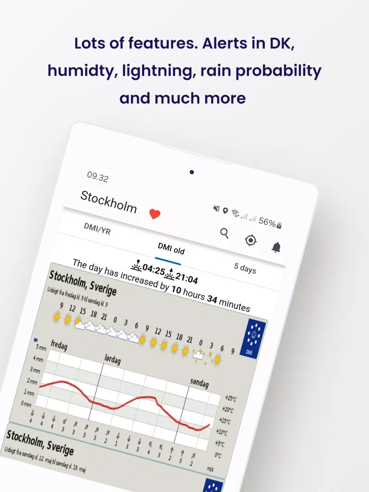 Captures d'écran de Weather From DMI and YR