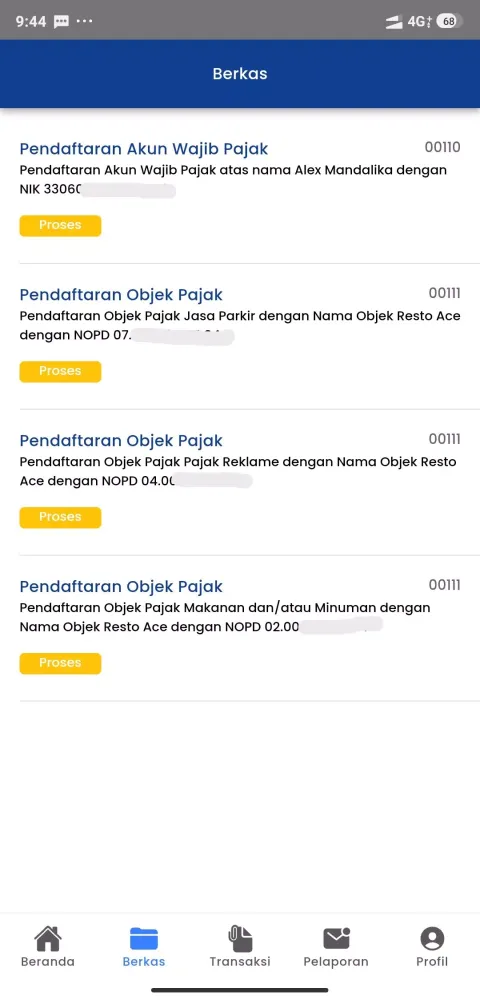 Screenshot di Single Tax KSB