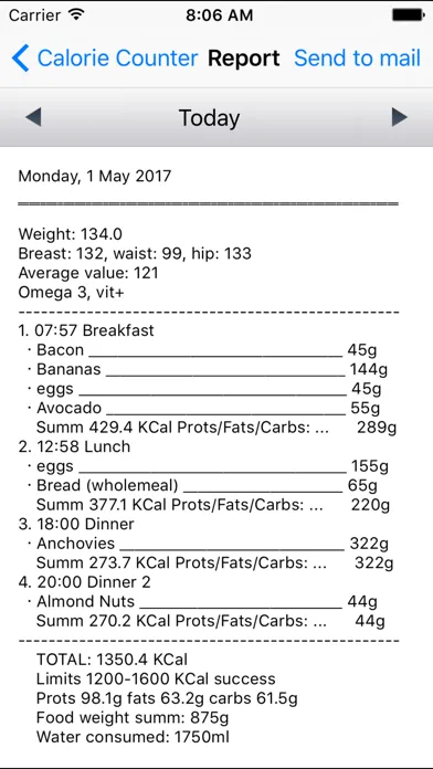 Ảnh chụp màn hình của Simplest Calorie Counter