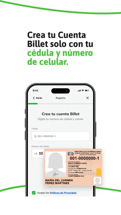 Capturas de pantalla de Billet