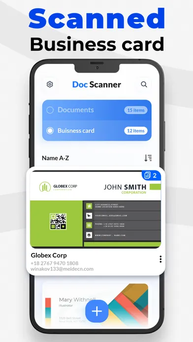 Скриншоты Business Card Scan & Reader