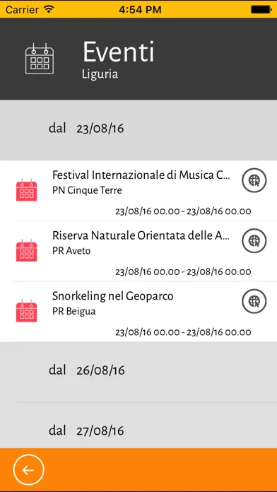 TPhone Itinerari Eventi Italia 스크린샷