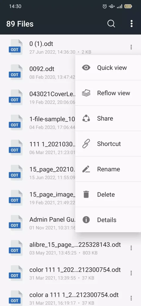ODT Document Reader应用截图