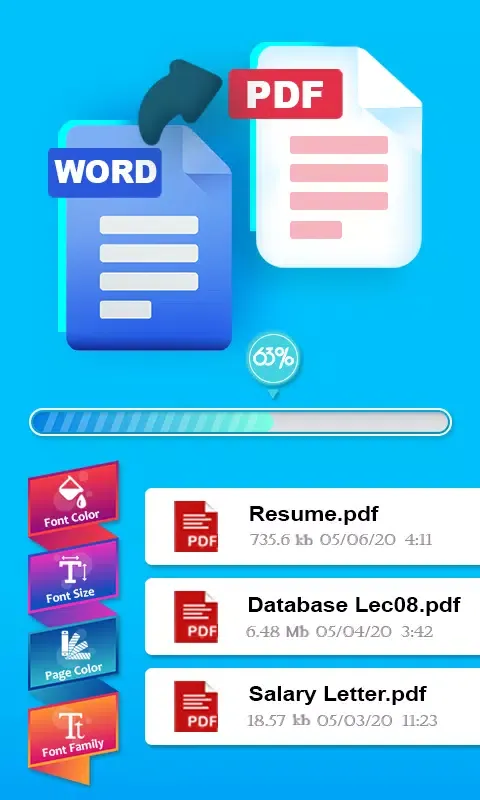 Word to PDF Document Converter应用截图
