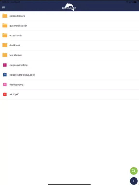 Screenshot di Docunox iPad 