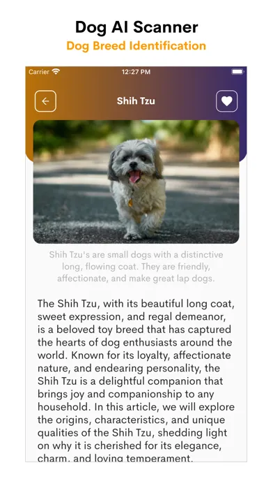 Dog AI Scanner and Identifier سکرین شاٹس