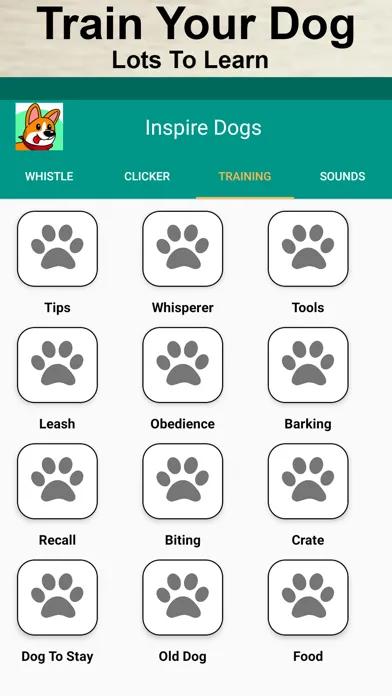 Captures d'écran de Dog Training, Whistle, Clicker