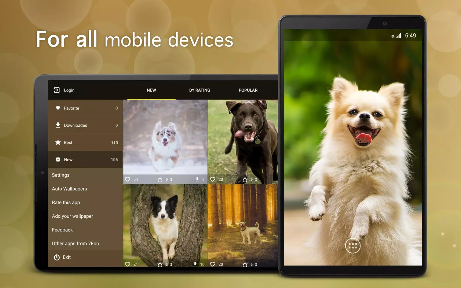 Tangkapan layar Dog Wallpapers & Puppy 4K