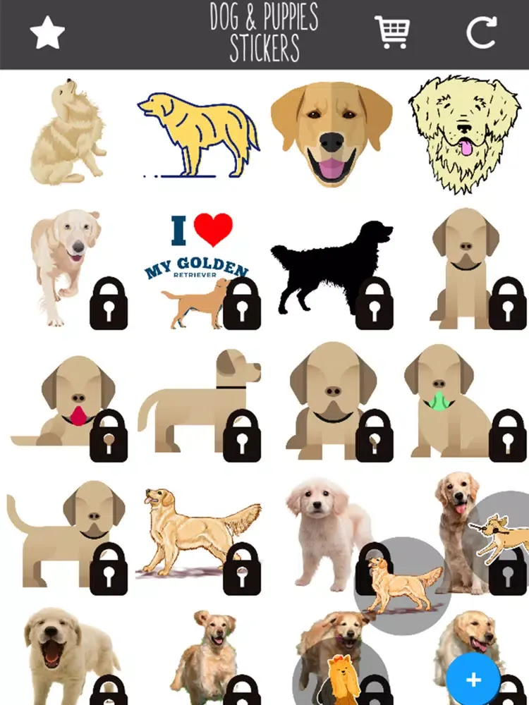 Скриншоты Dogs and Puppies Stickers pack iPad 