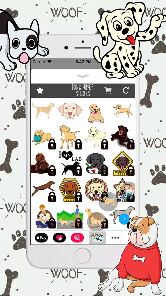 Скриншоты Dogs and Puppies Stickers pack