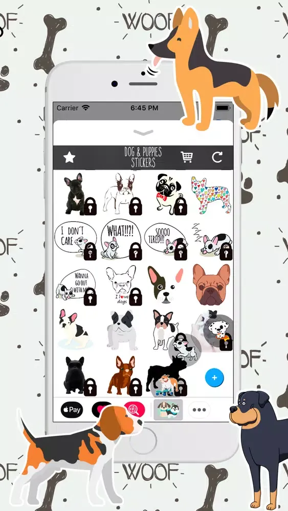 Скриншоты Dogs and Puppies Stickers pack