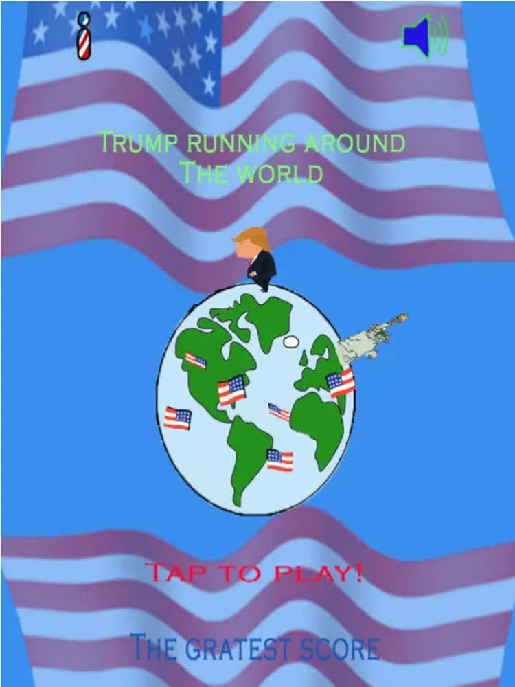 Capturas de tela do Donald trump making World great in 2 Seconds iPad 