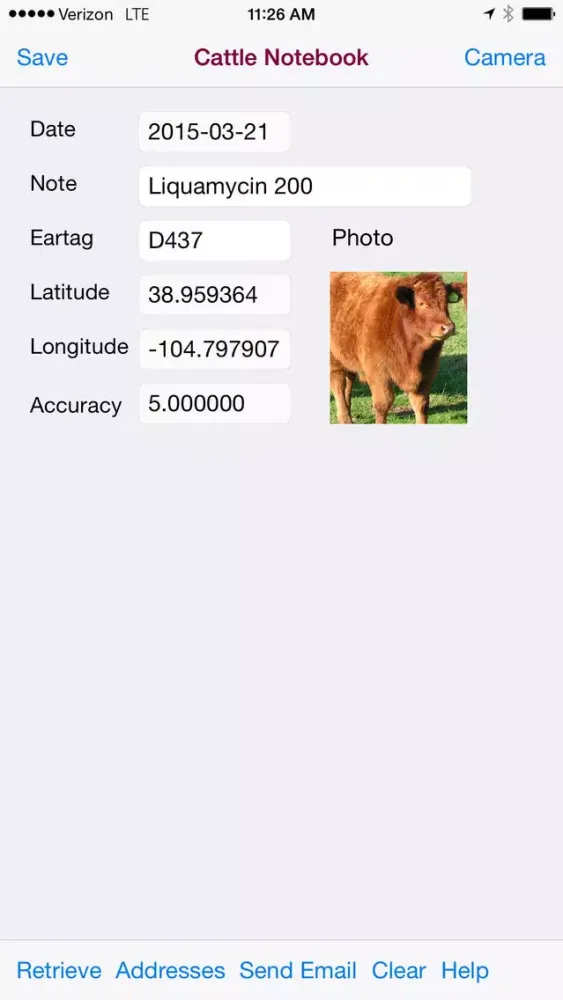 ภาพหน้าจอของ Cattle Notebook for iPhone