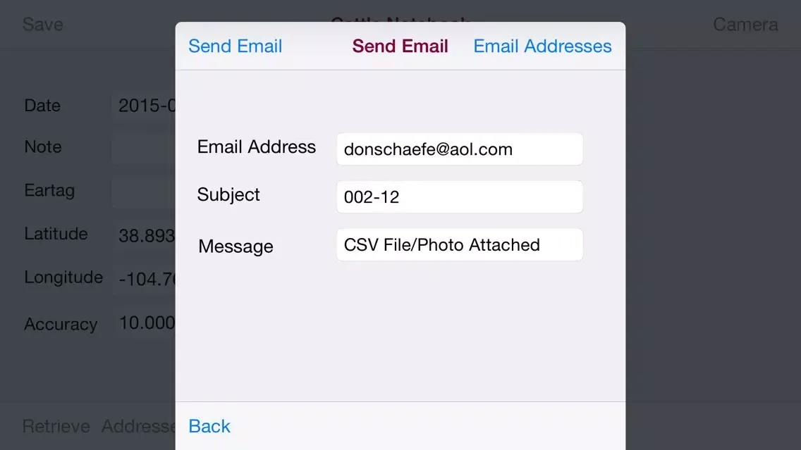 ภาพหน้าจอของ Cattle Notebook for iPhone