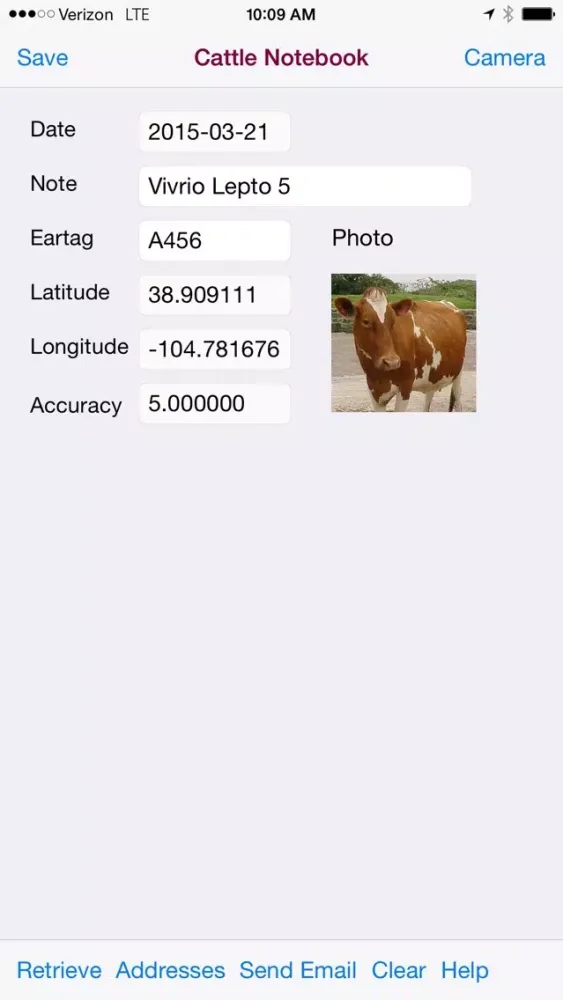 ภาพหน้าจอของ Cattle Notebook for iPhone