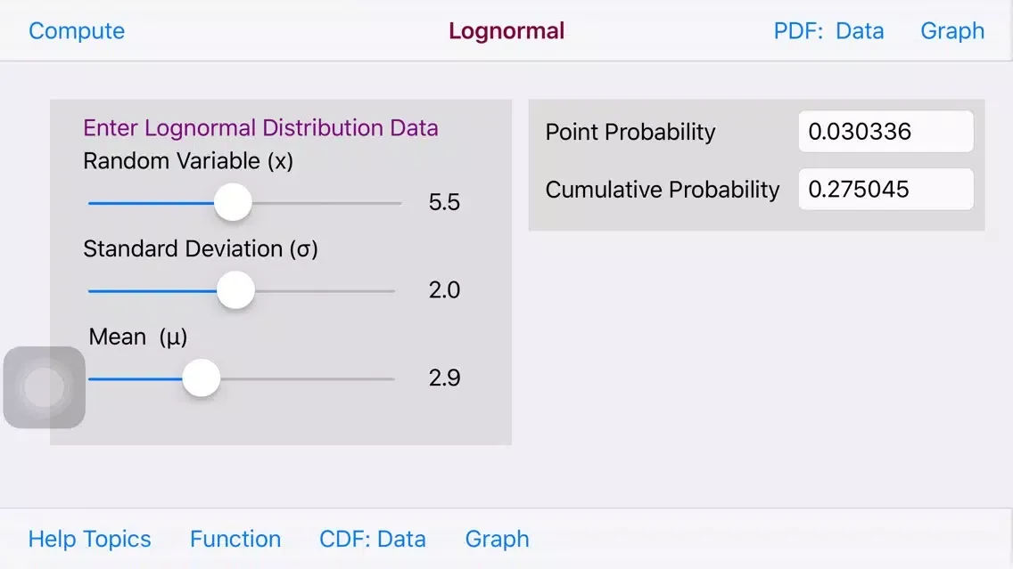 Lognormal Distribution Ekran Görüntüleri