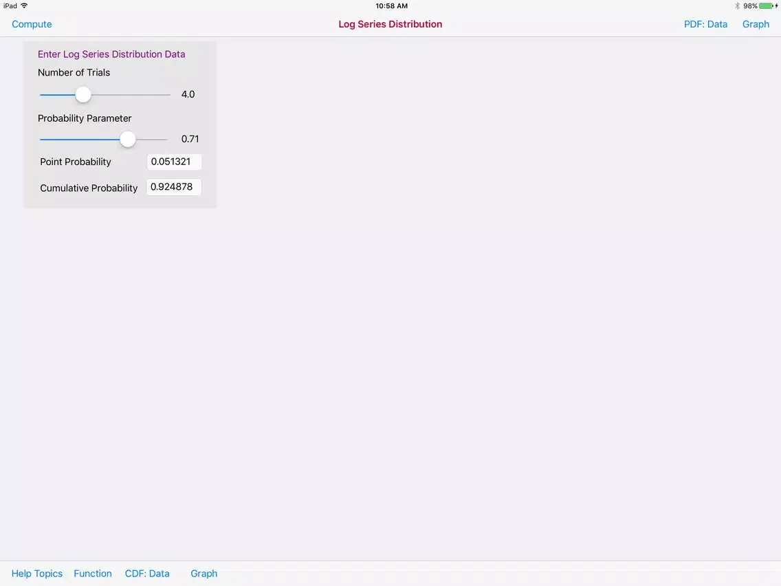 Log Series Distribution iPad  स्क्रीनशॉट