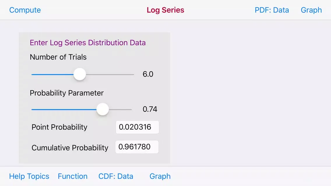 Log Series Distribution स्क्रीनशॉट
