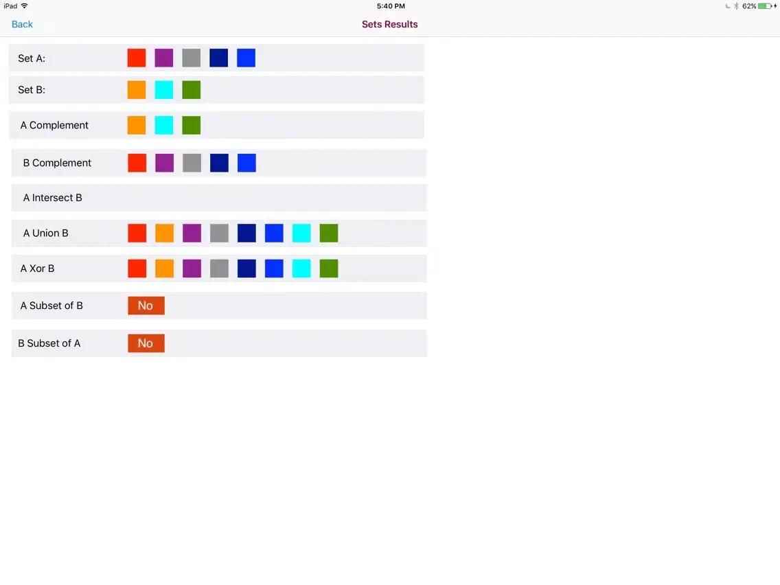 Elementary Set Theory iPad  スクリーンショット
