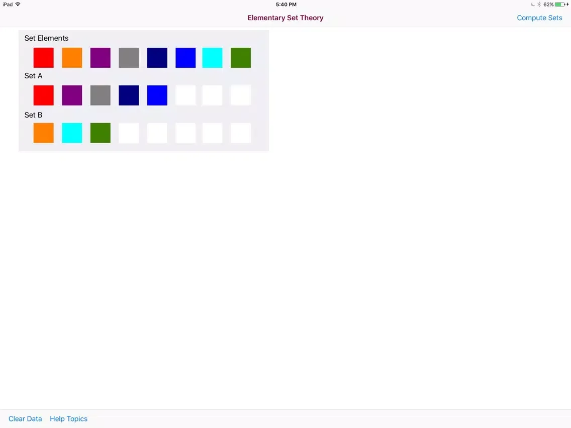 Elementary Set Theory iPad  スクリーンショット