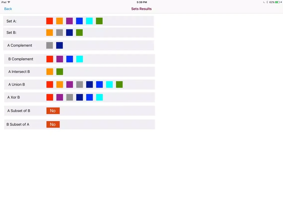 Elementary Set Theory iPad  スクリーンショット