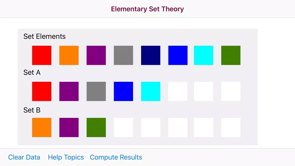 Elementary Set Theory スクリーンショット