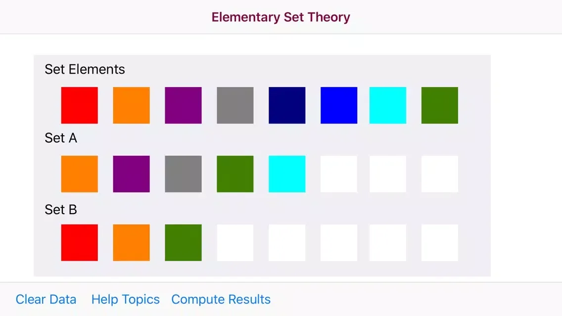 Elementary Set Theory スクリーンショット