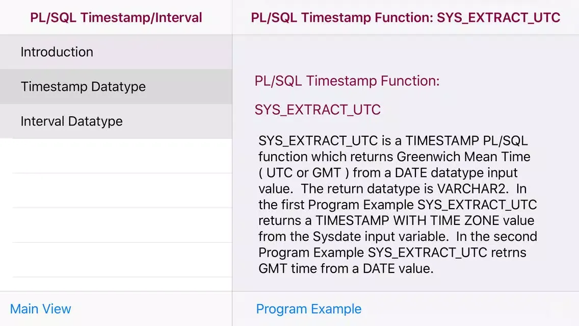 PL/SQL Timestamp/Interval应用截图