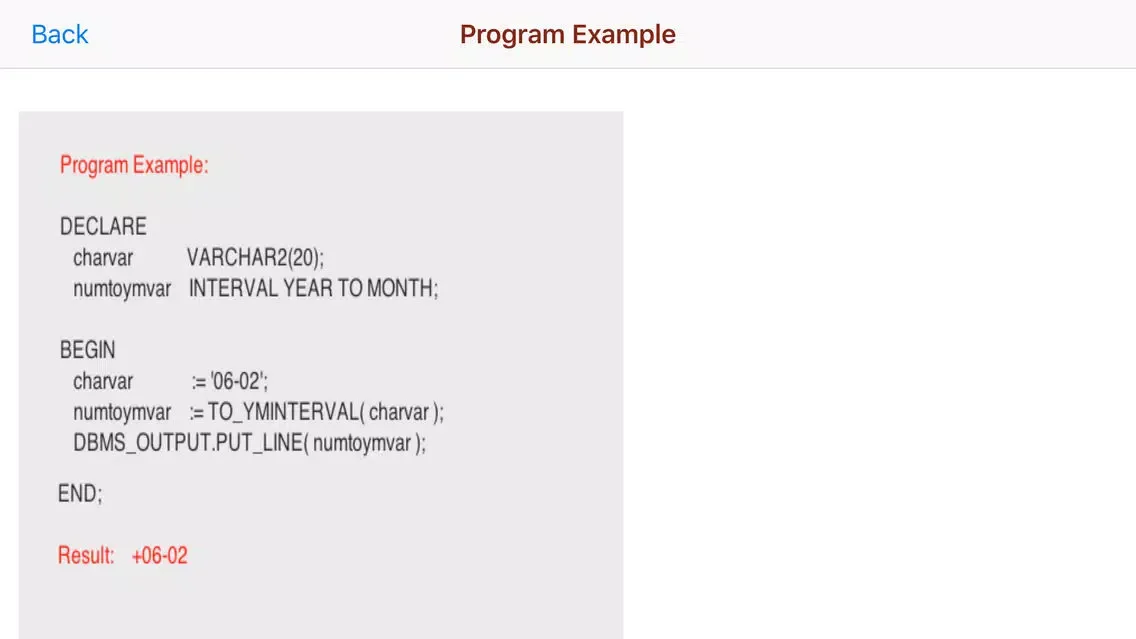 PL/SQL Timestamp/Interval应用截图