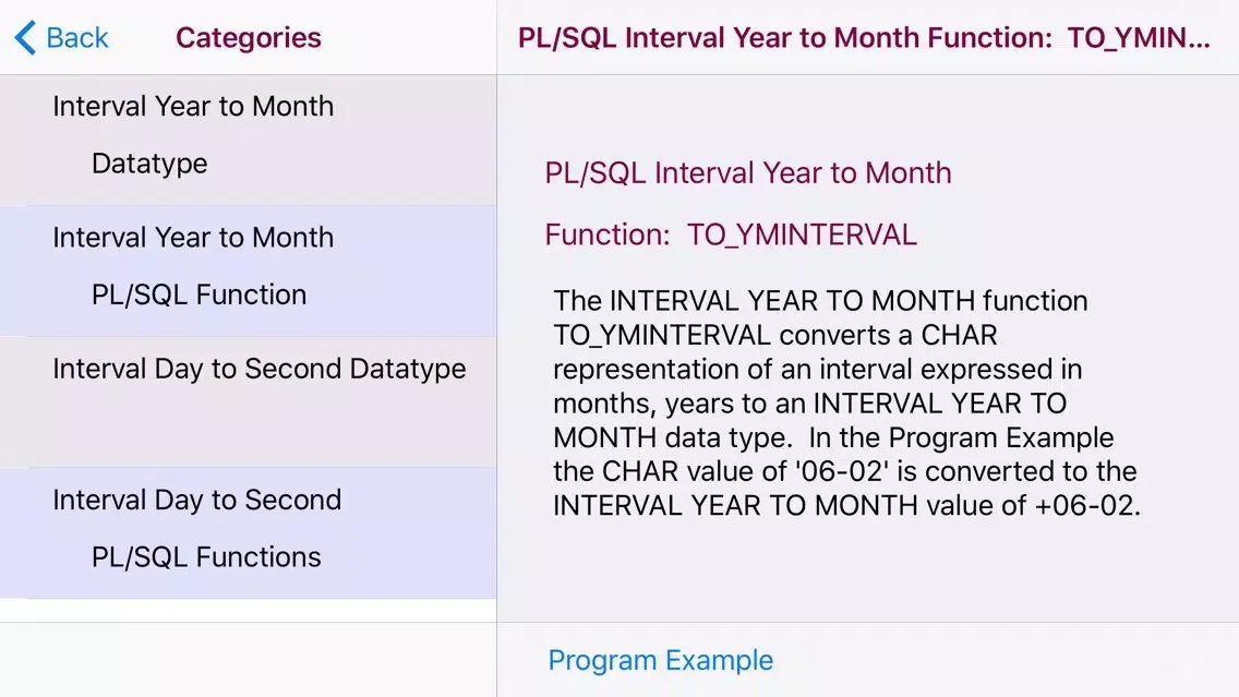 PL/SQL Timestamp/Interval应用截图