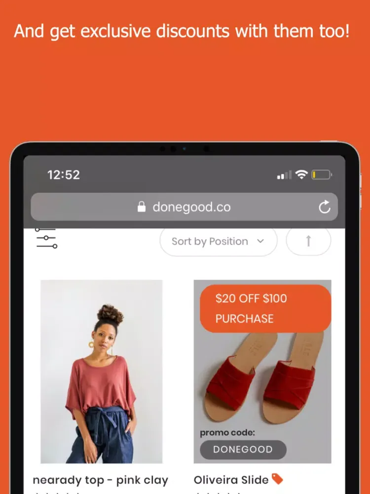 Capturas de tela do DoneGood: Ethical Shopping App iPad 