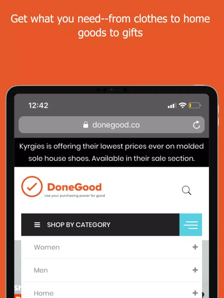 Capturas de tela do DoneGood: Ethical Shopping App iPad 