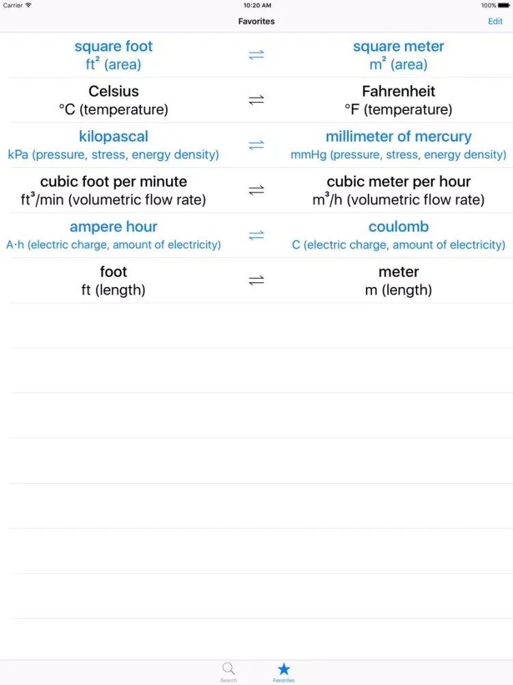 تصاویر Scientific Unit Converter iPad 
