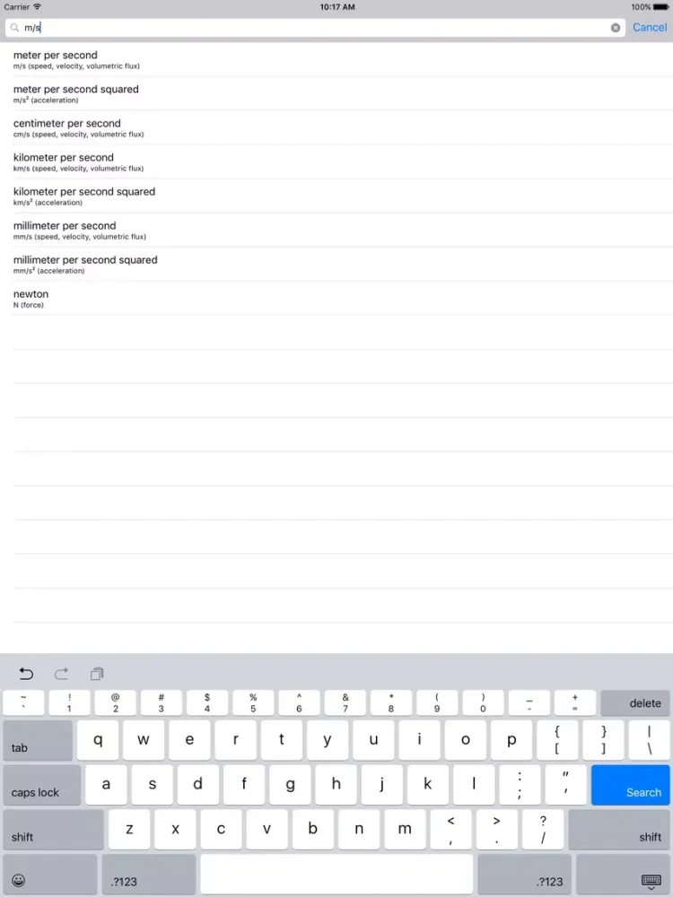 تصاویر Scientific Unit Converter iPad 