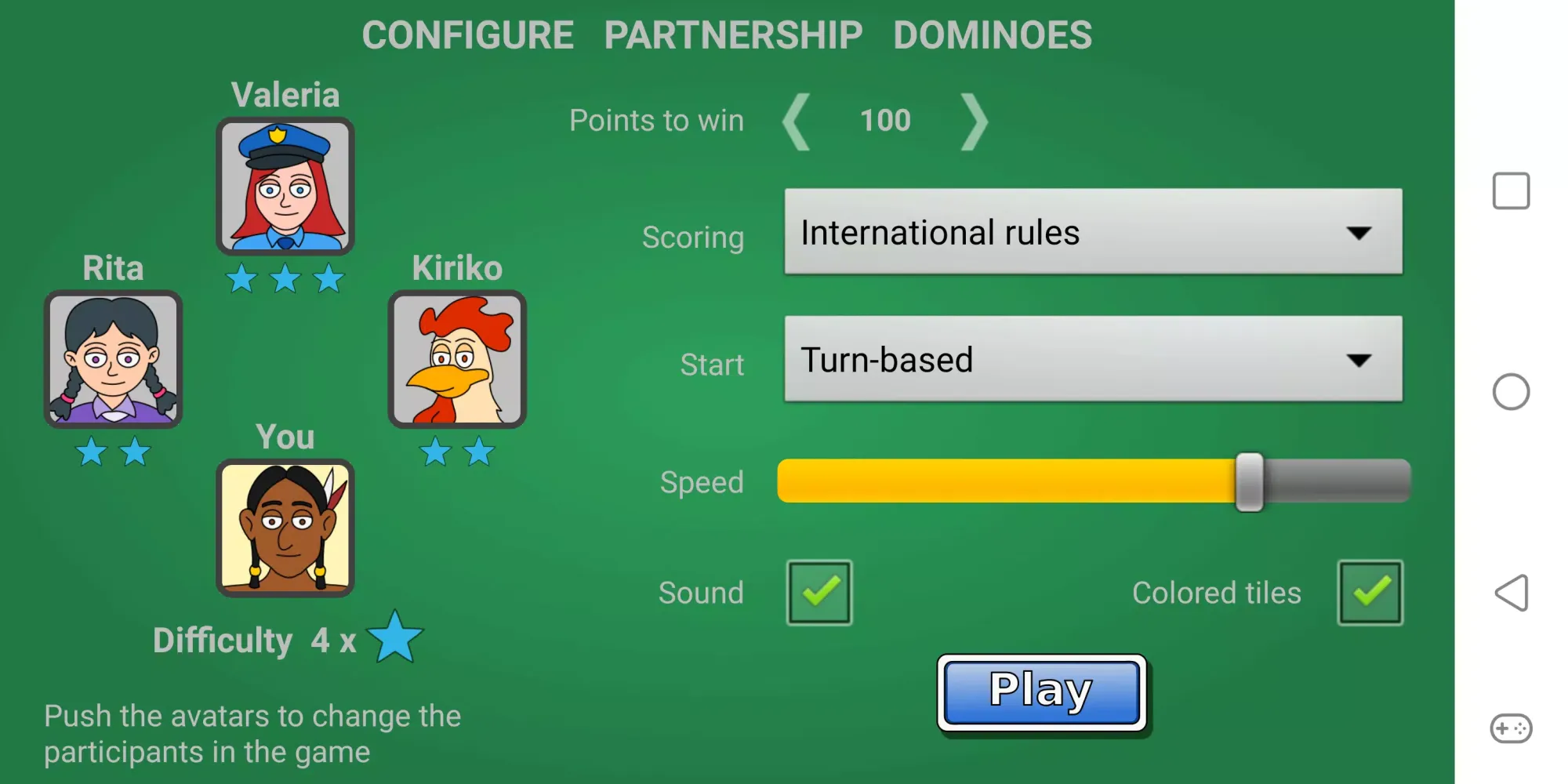 Captures d'écran de Partnership Dominoes