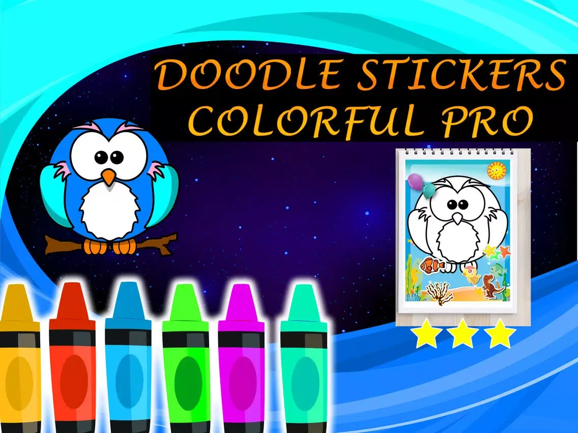 Скриншоты Doodle Stickers Colorful Pro iPad 