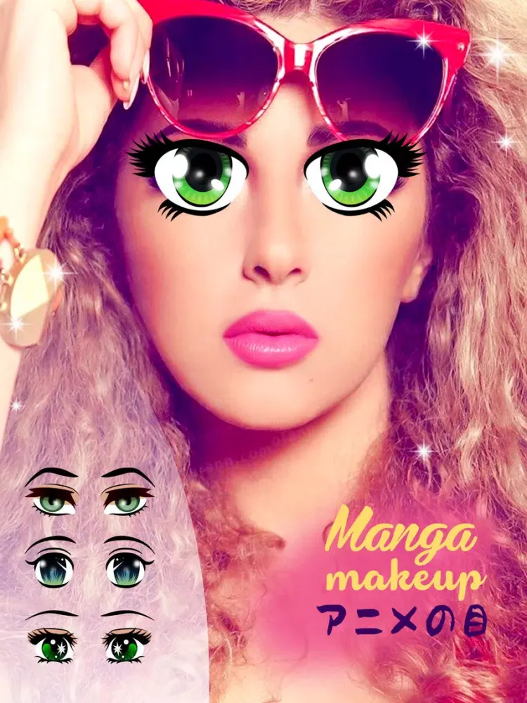 Captures d'écran de Manga and Anime Cartoon Eyes Picture Frames Editor iPad 