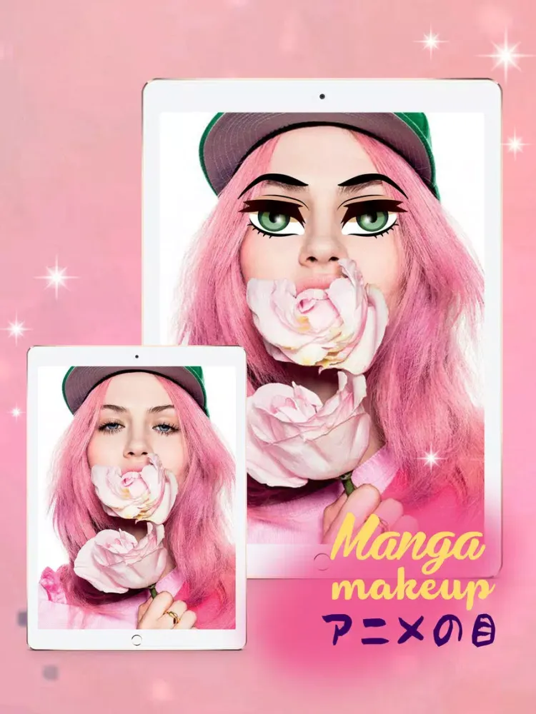 Captures d'écran de Manga and Anime Cartoon Eyes Picture Frames Editor iPad 